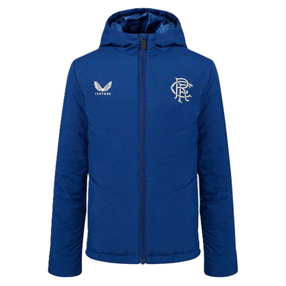Blue-Grey - Front - Castore Womens-Ladies Rangers FC Anorak