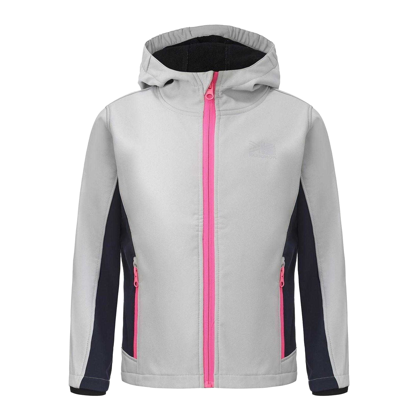 Ice Grey - Front - Karrimor Childrens-Kids Logo Soft Shell Jacket