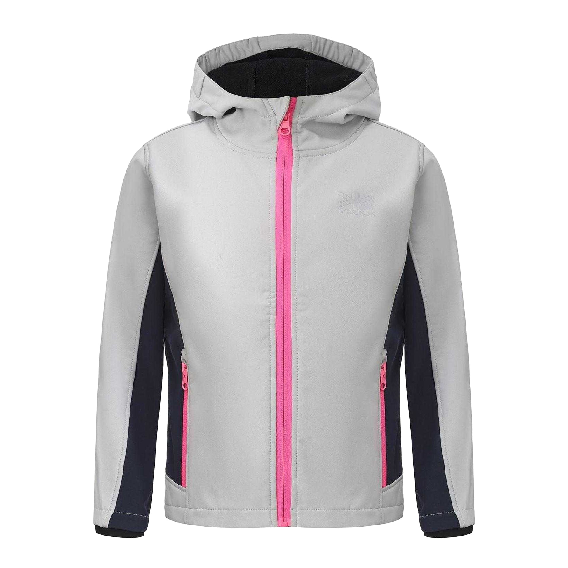 Ice Grey - Front - Karrimor Childrens-Kids Logo Soft Shell Jacket