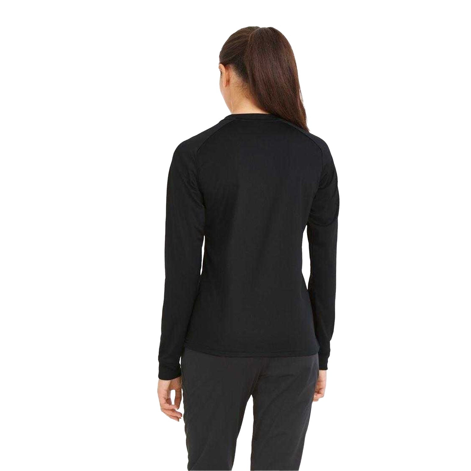 Black - Back - Nike Womens-Ladies Knitted Training Tracksuit Top