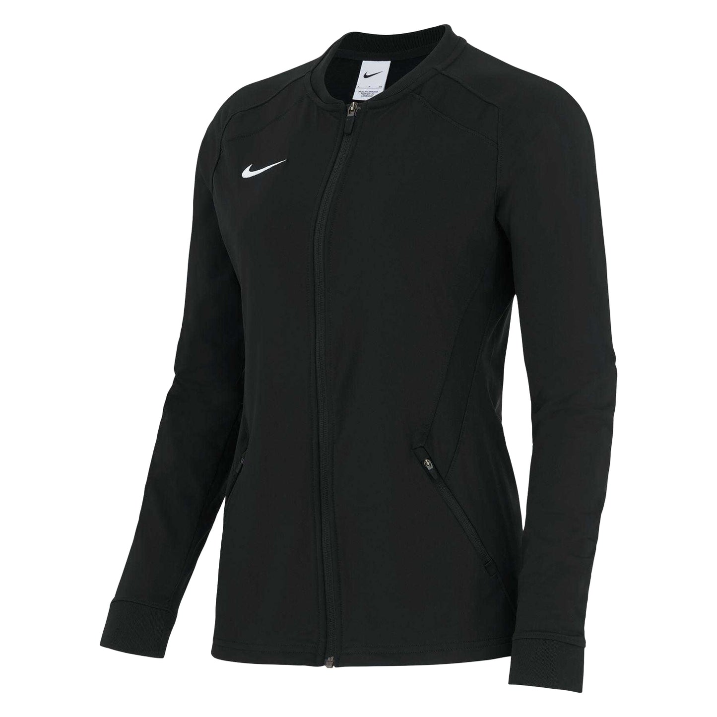 Black - Front - Nike Womens-Ladies Knitted Training Tracksuit Top