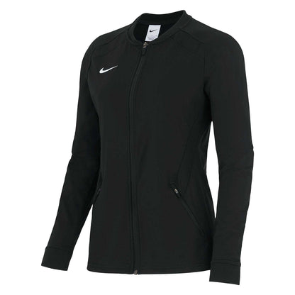 Black - Front - Nike Womens-Ladies Knitted Training Tracksuit Top