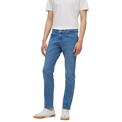 Turquoise-Aqua - Side - Boss Mens 5 Pockets Slim Jeans