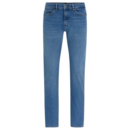 Turquoise-Aqua - Front - Boss Mens 5 Pockets Slim Jeans