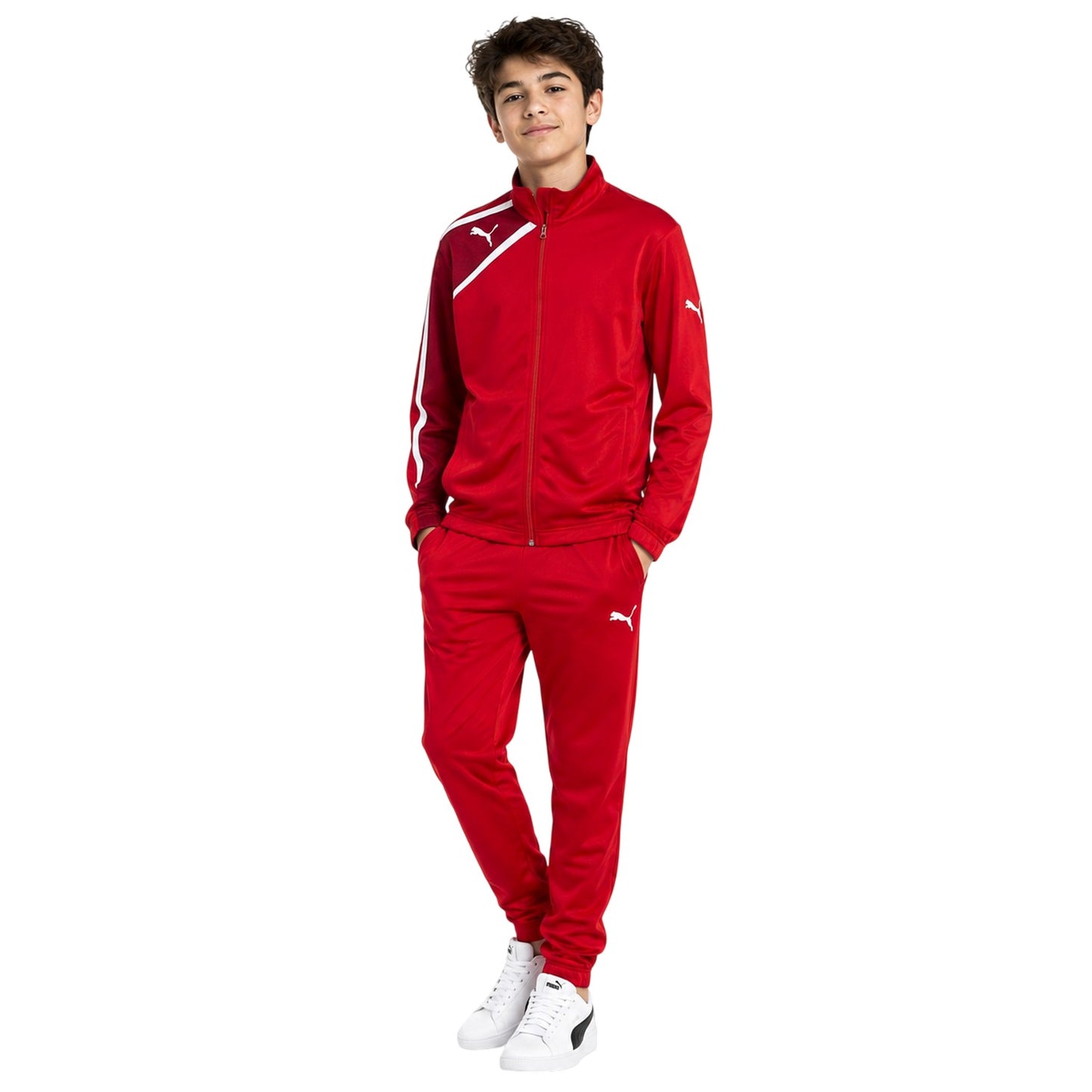 Red - Lifestyle - Puma Boys Spirit Performance Track Jacket