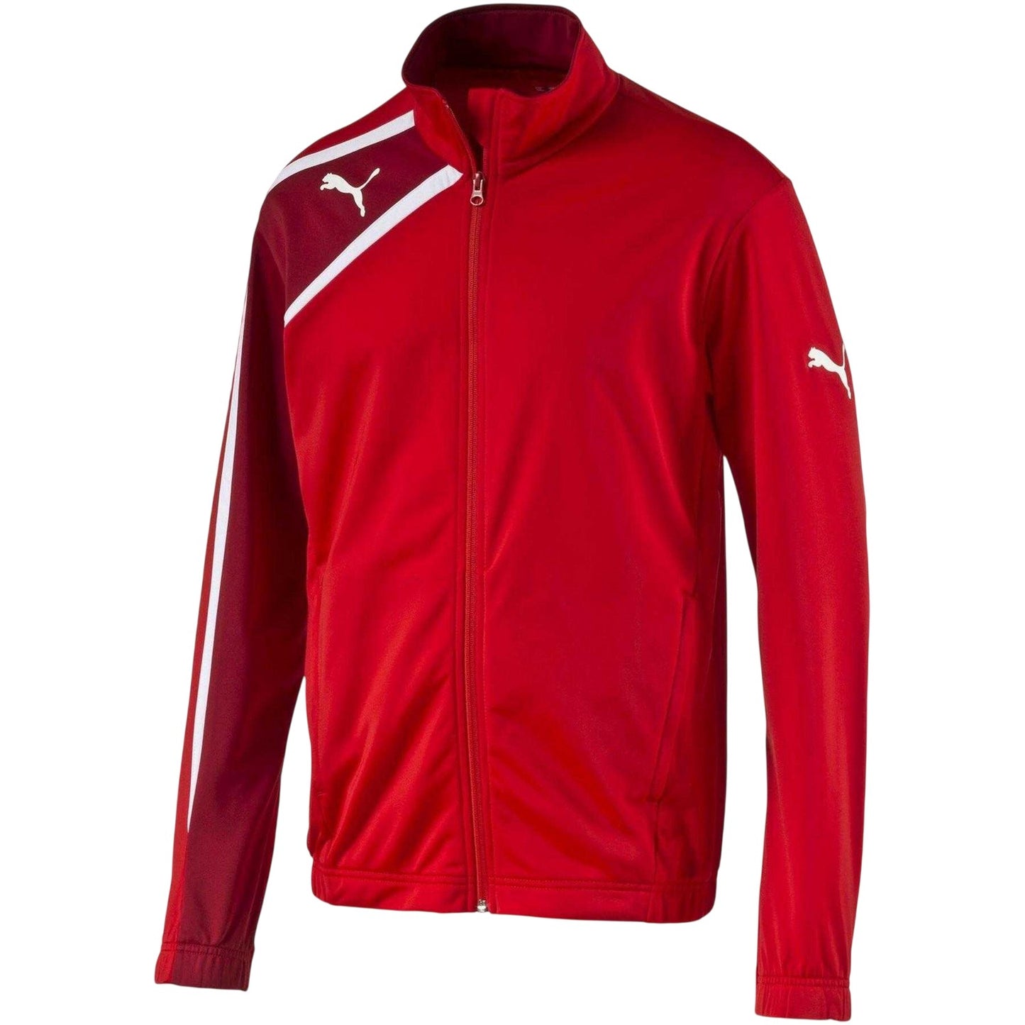 Red - Front - Puma Boys Spirit Performance Track Jacket