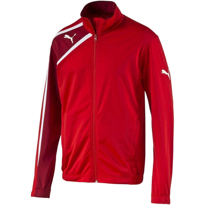 Red - Front - Puma Boys Spirit Performance Track Jacket