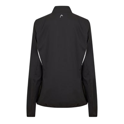 Black - Back - Head Womens-Ladies Club Logo Full Zip Track Jacket