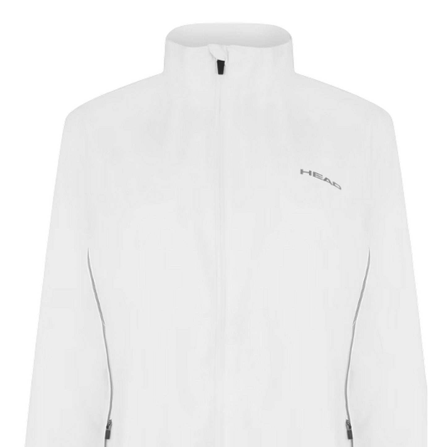 White - Side - Head Womens-Ladies Club Logo Full Zip Track Jacket