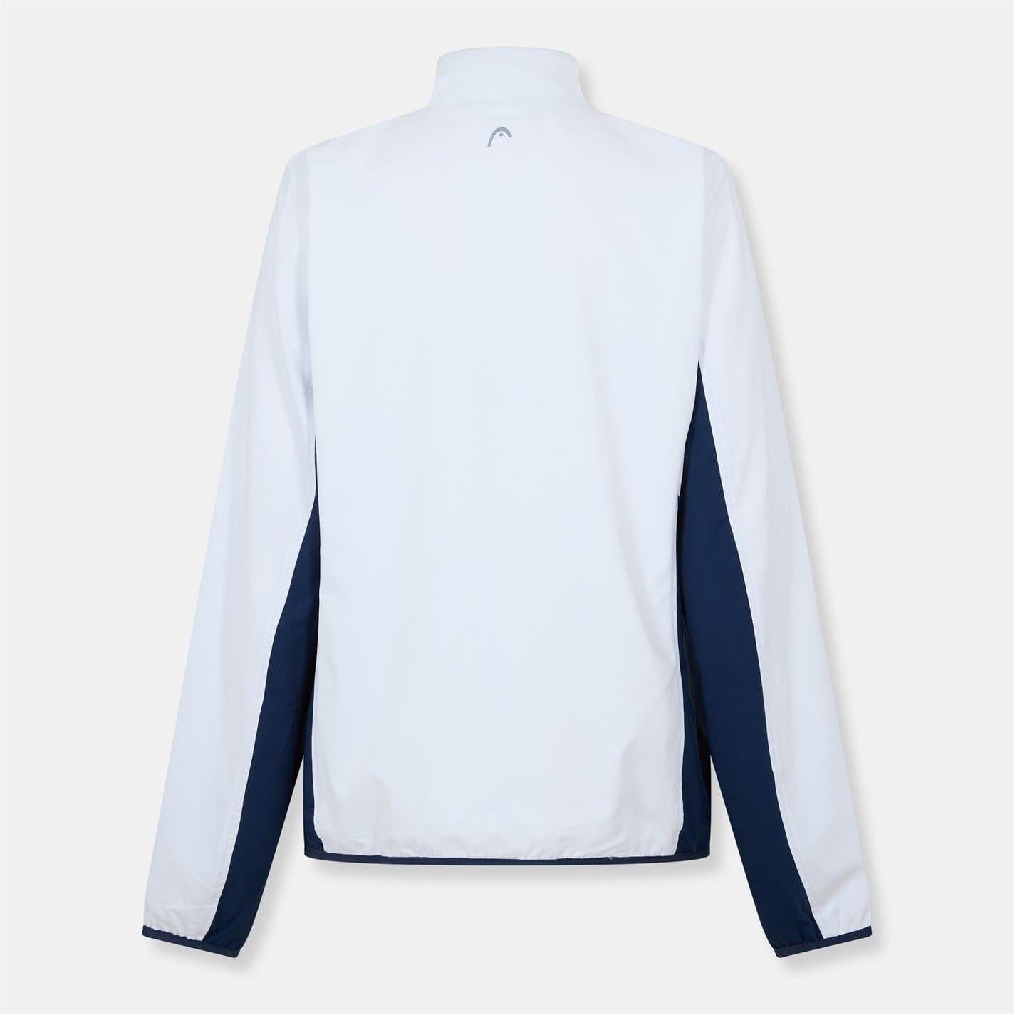 White-Red - Back - Head Womens-Ladies Club Logo Full Zip Track Jacket