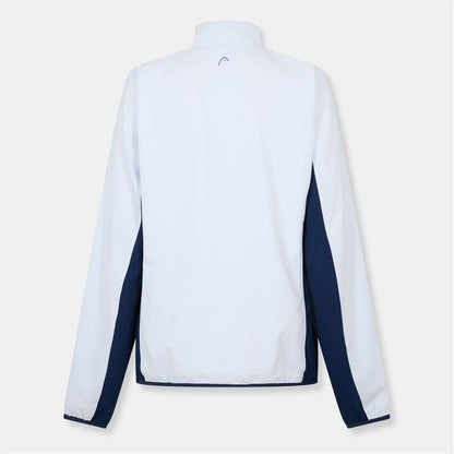 White-Red - Back - Head Womens-Ladies Club Logo Full Zip Track Jacket