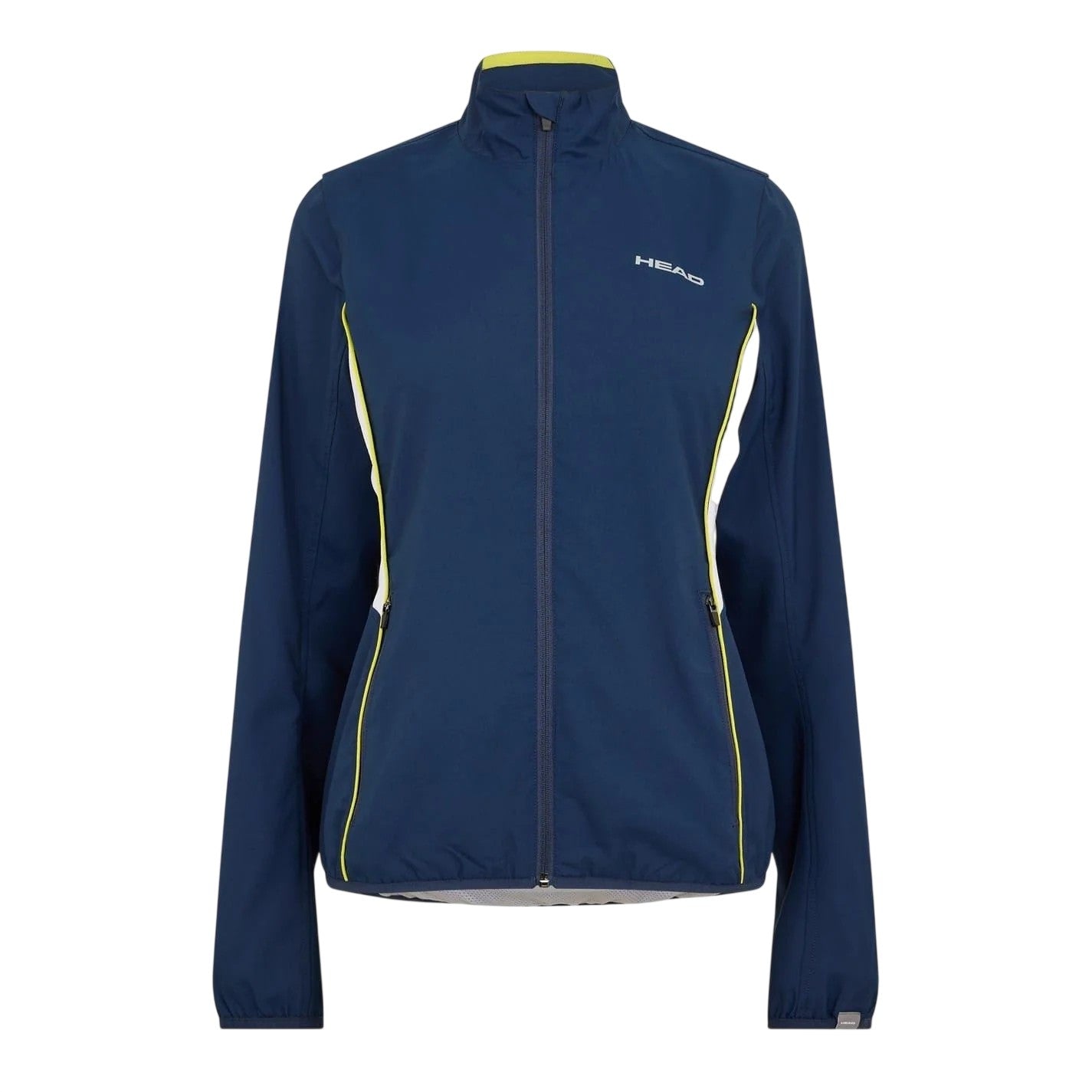 Dark Blue - Front - Head Womens-Ladies Club Logo Full Zip Track Jacket