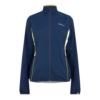 Dark Blue - Front - Head Womens-Ladies Club Logo Full Zip Track Jacket