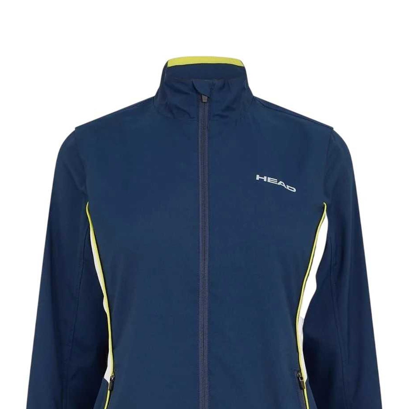Dark Blue - Side - Head Womens-Ladies Club Logo Full Zip Track Jacket