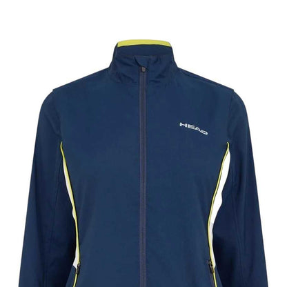 Dark Blue - Side - Head Womens-Ladies Club Logo Full Zip Track Jacket