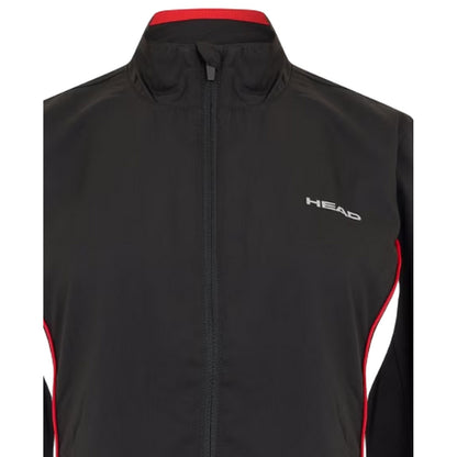 Black - Side - Head Womens-Ladies Club Logo Full Zip Track Jacket