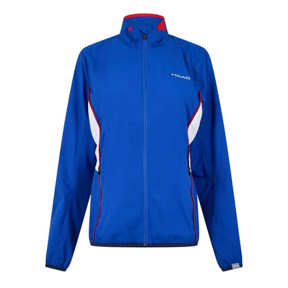 Blue - Front - Head Womens-Ladies Club Logo Full Zip Track Jacket