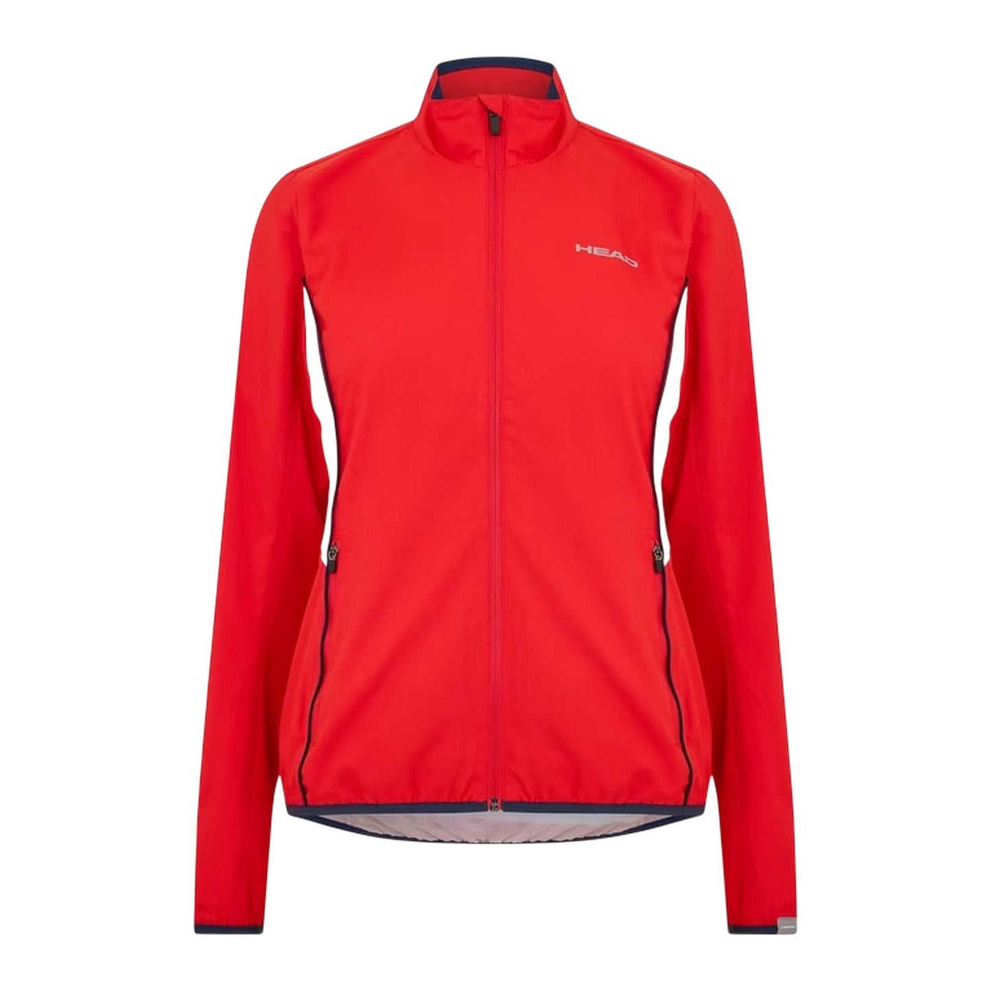 Red - Front - Head Womens-Ladies Club Logo Full Zip Track Jacket