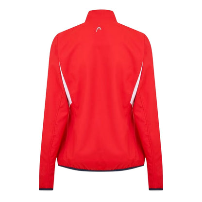 Red - Back - Head Womens-Ladies Club Logo Full Zip Track Jacket