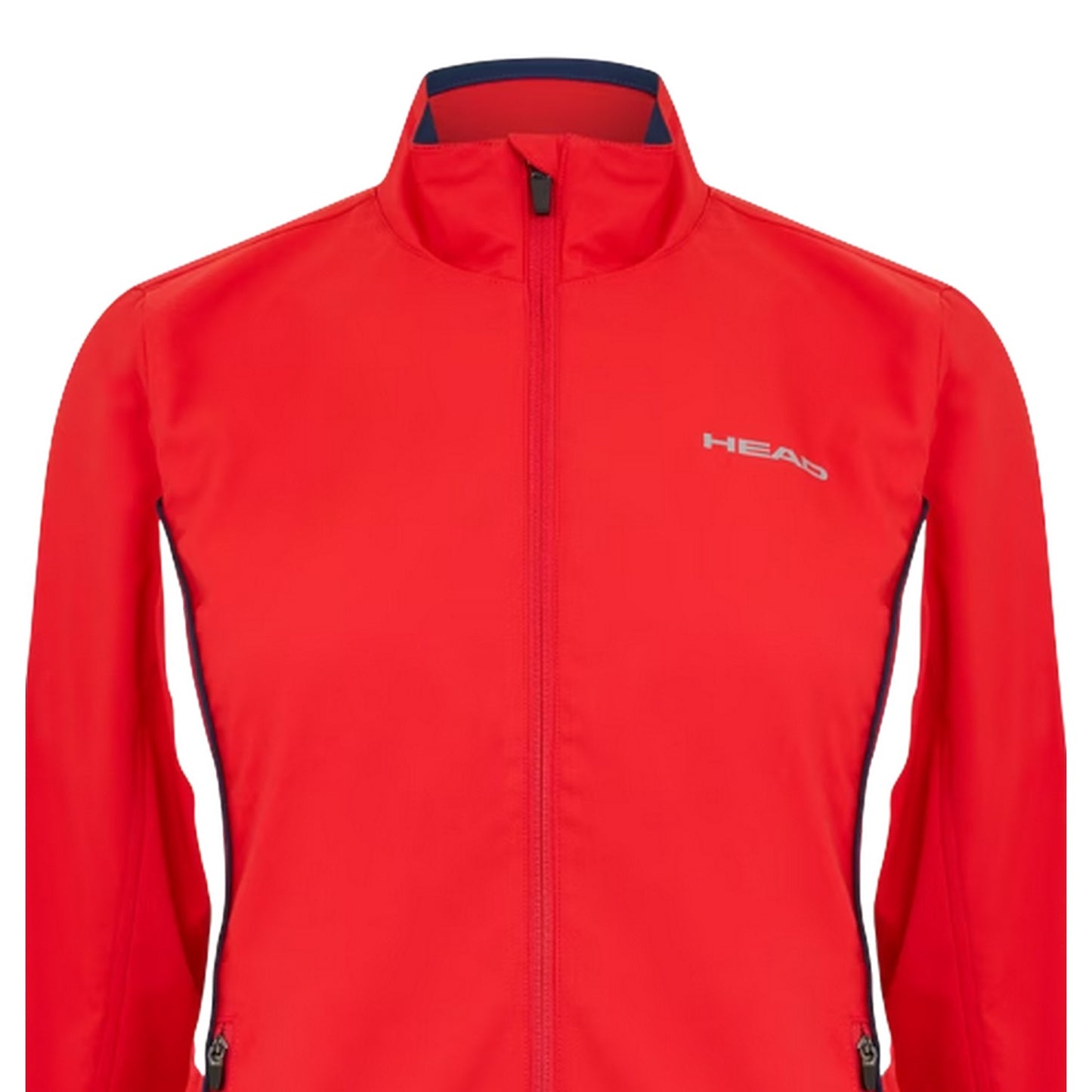 Red - Side - Head Womens-Ladies Club Logo Full Zip Track Jacket
