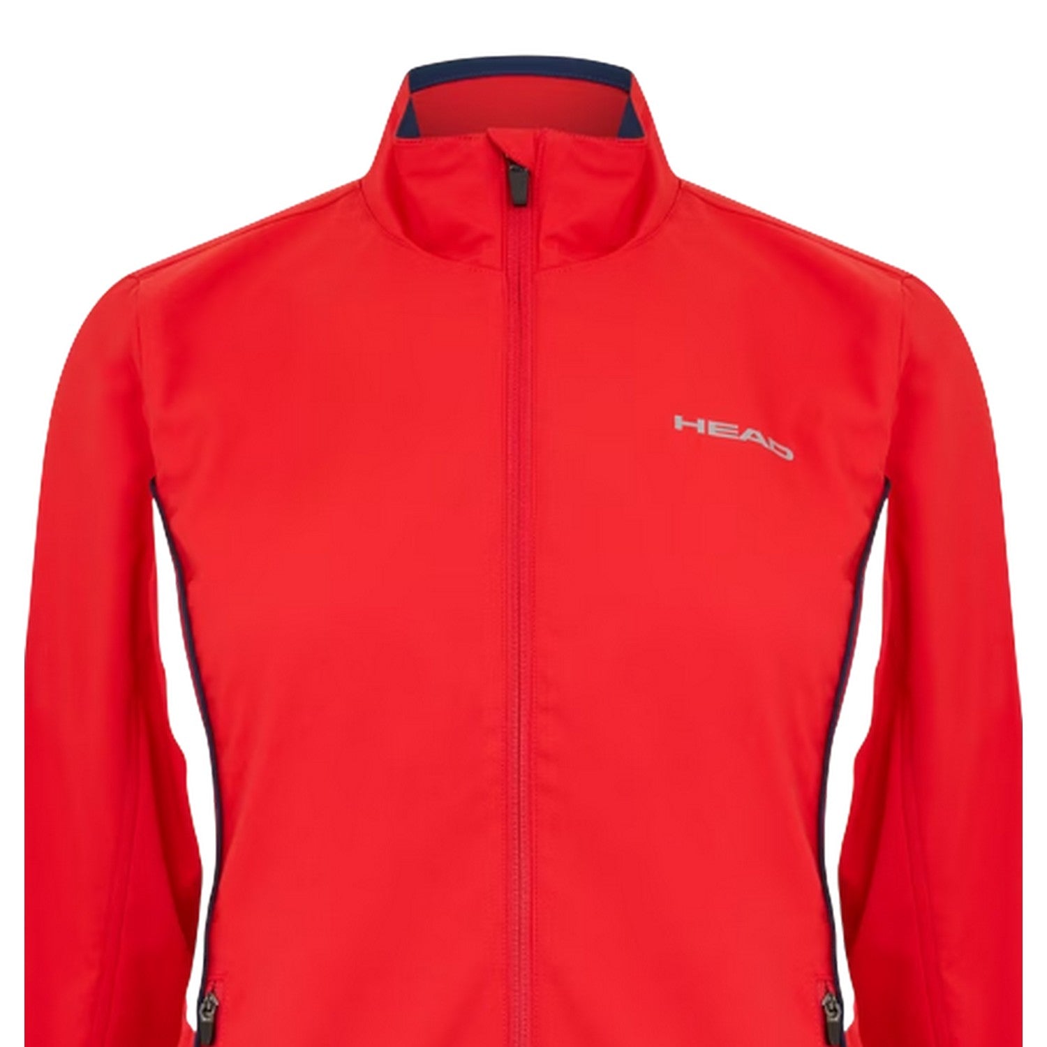 Red - Side - Head Womens-Ladies Club Logo Full Zip Track Jacket