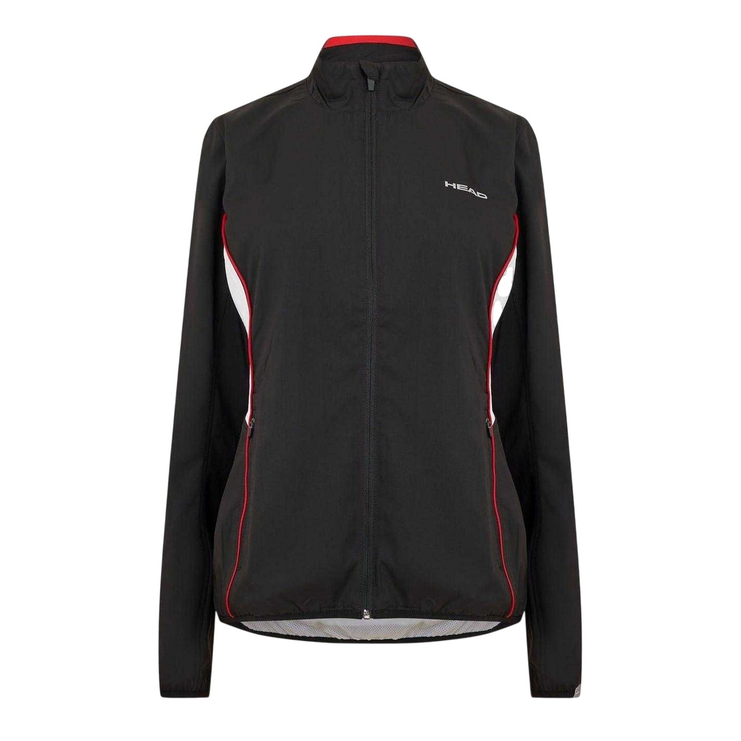 Black - Front - Head Womens-Ladies Club Logo Full Zip Track Jacket