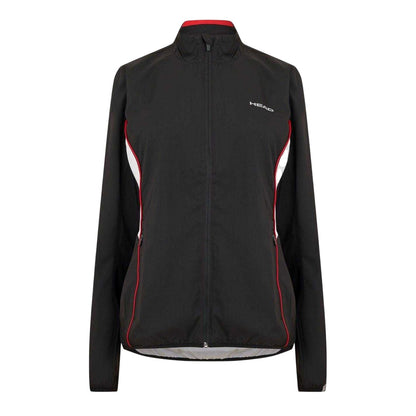 Black - Front - Head Womens-Ladies Club Logo Full Zip Track Jacket