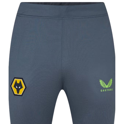 Charcoal-Black - Side - Castore Mens Wolves 3-4 Shorts