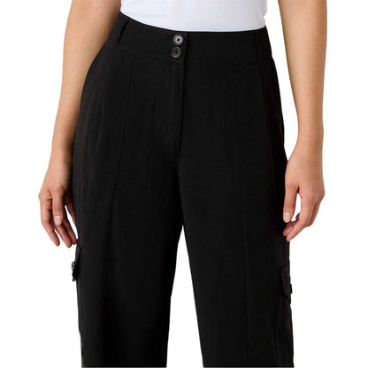Black - Lifestyle - Finery Womens-Ladies Straight Cargo Trousers
