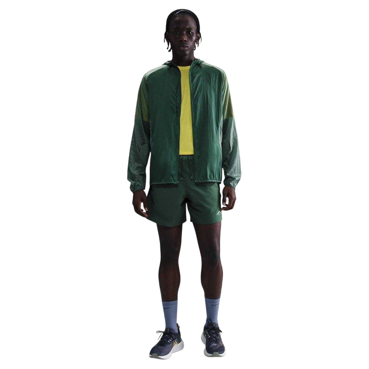 Fir Green-Light Green - Lifestyle - Nike Mens Trial Aireez Hooded Jacket
