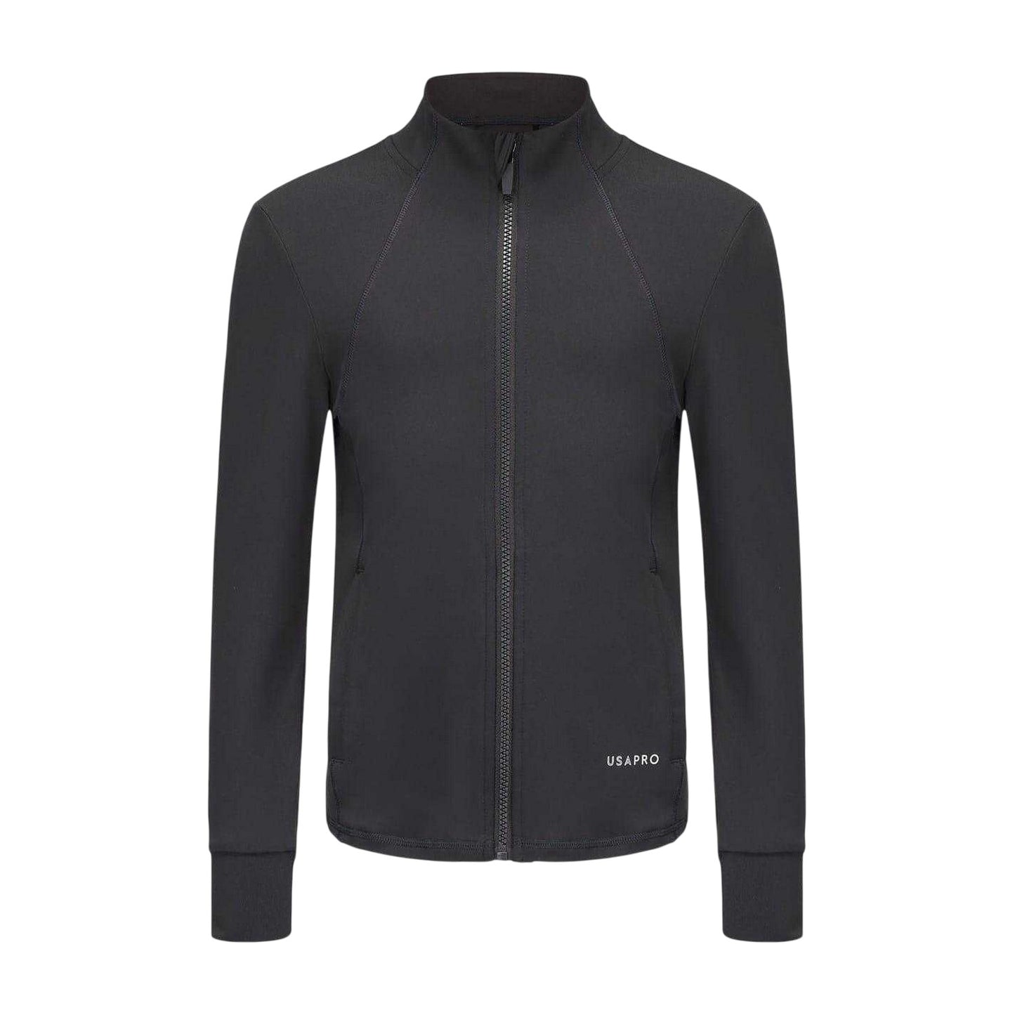 Charcoal - Front - USA Pro Childrens-Kids Athletic Training Jacket