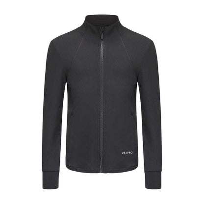 Charcoal - Front - USA Pro Childrens-Kids Athletic Training Jacket