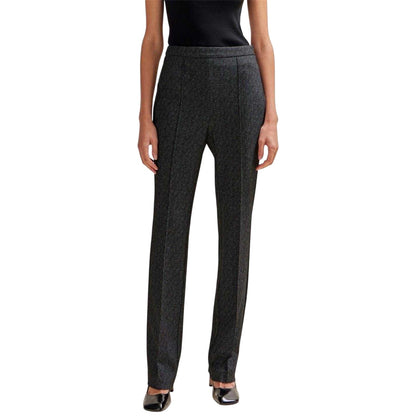 Black - Lifestyle - Boss Womens-Ladies Tubeka Textured Slim Trousers