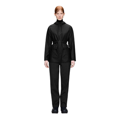 Black - Lifestyle - Rains Womens-Ladies Curve Waterproof Jacket