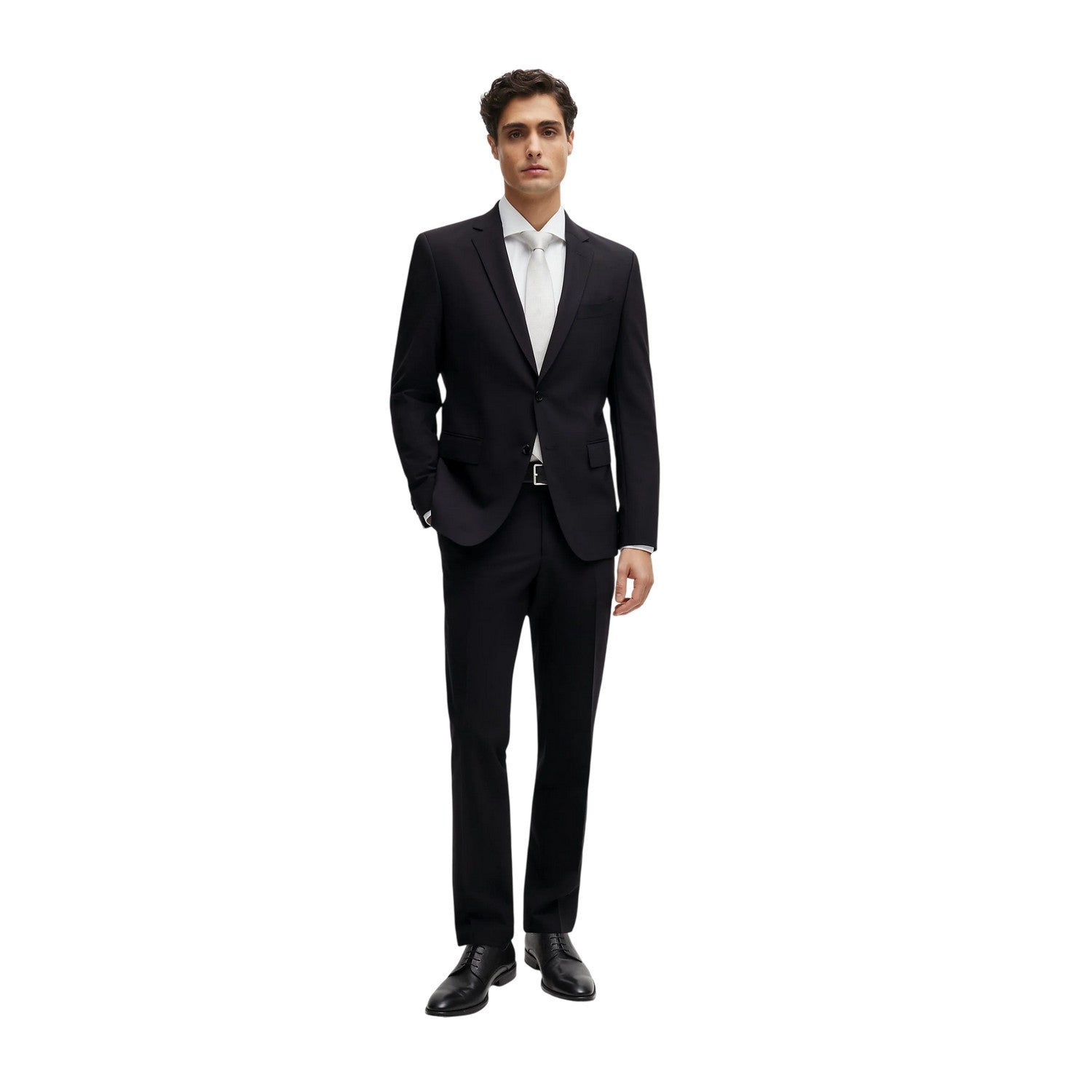 Black - Lifestyle - Boss Mens Lapel Collar Suit Jacket