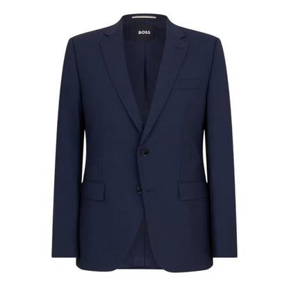 Blue - Front - Boss Mens Lapel Collar Suit Jacket