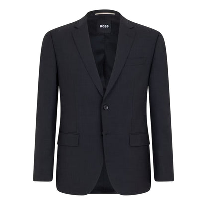 Dark Grey - Front - Boss Mens Lapel Collar Suit Jacket