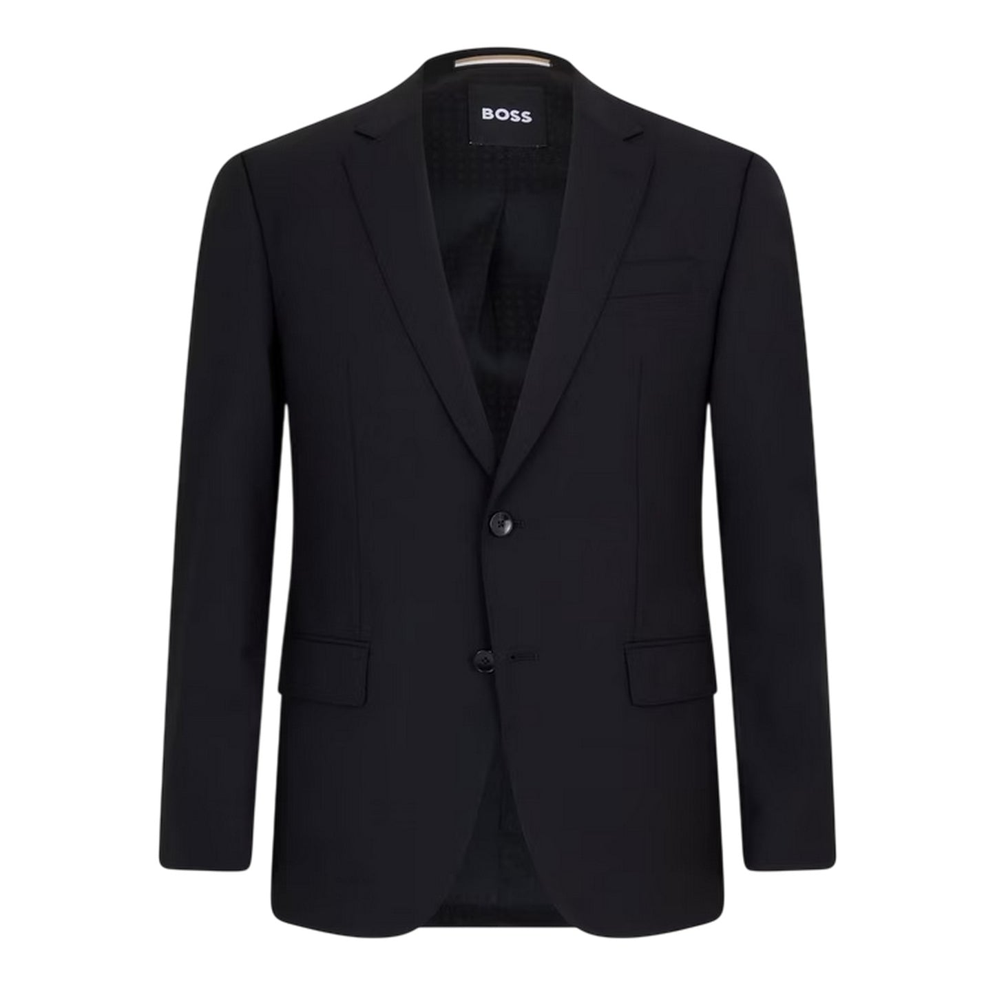 Black - Front - Boss Mens Lapel Collar Suit Jacket