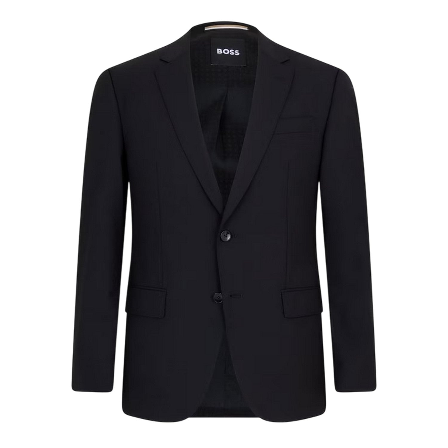 Black - Front - Boss Mens Lapel Collar Suit Jacket