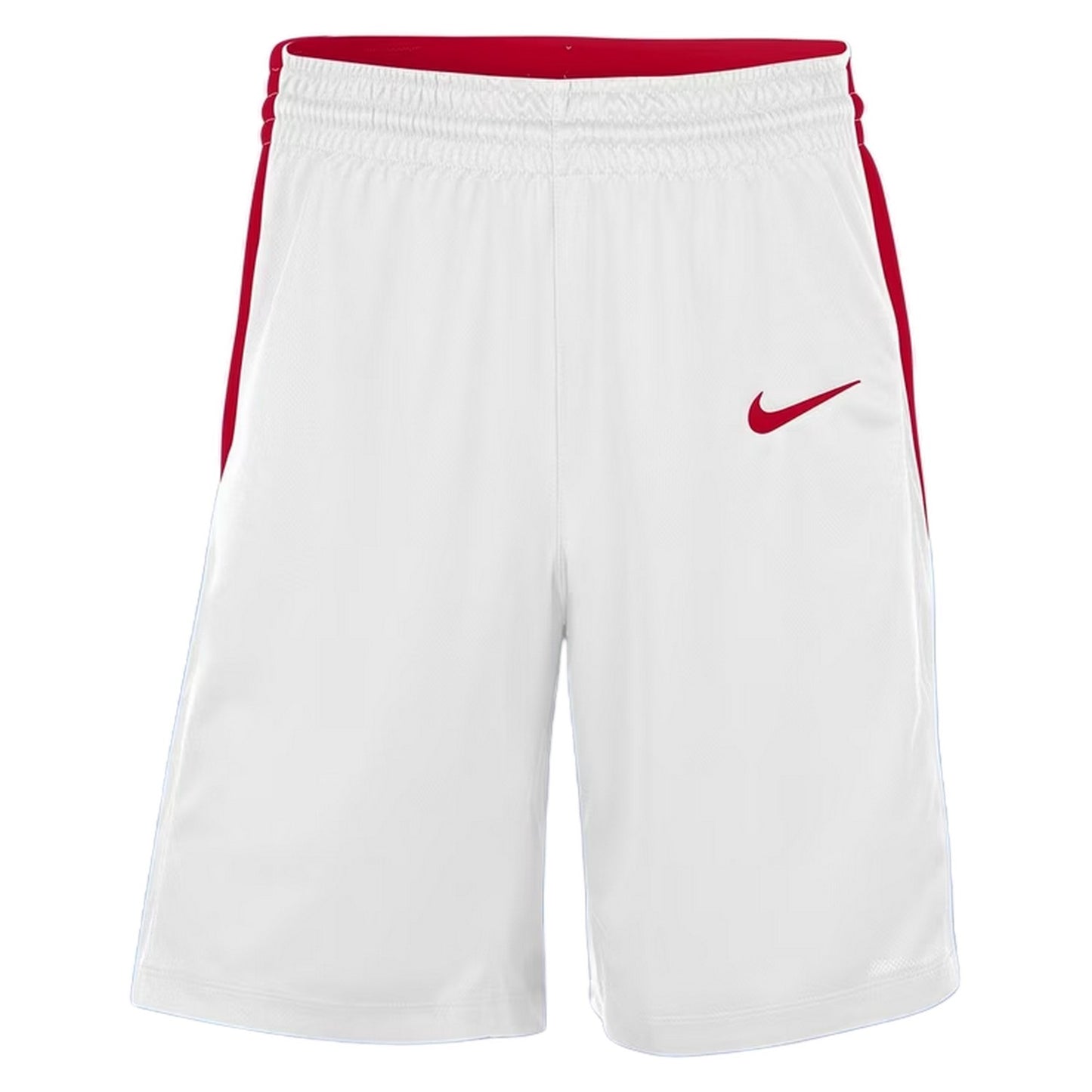White-Red - Front - Nike Mens Logo Basketball Shorts