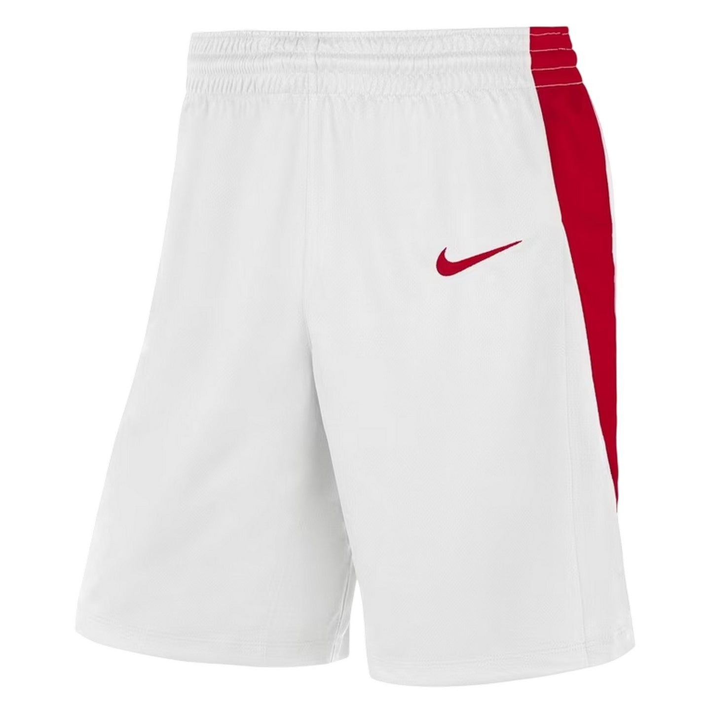 White-Red - Side - Nike Mens Logo Basketball Shorts