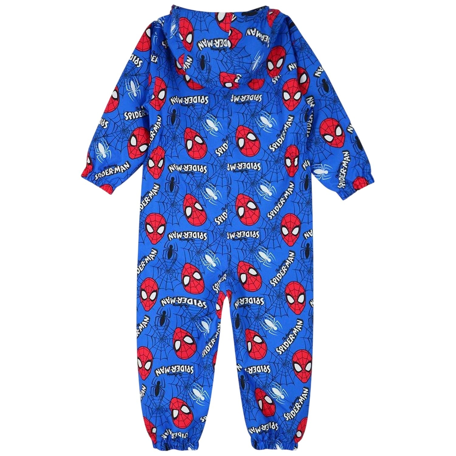 Blue - Back - Spider-Man Childrens-Kids All-Over Print Snowsuit