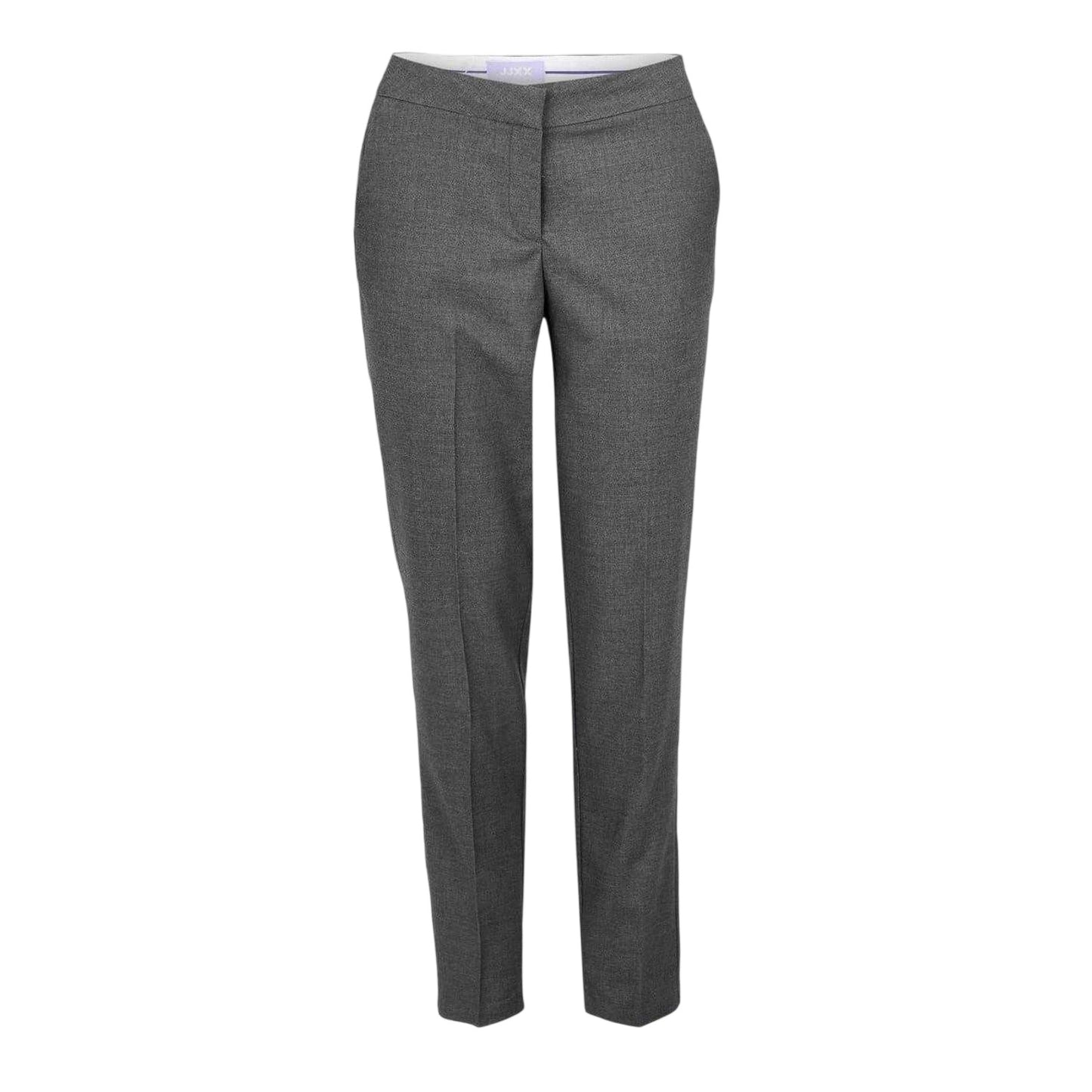 Grey Melange - Front - JJXX Womens-Ladies Straight Leg Trousers