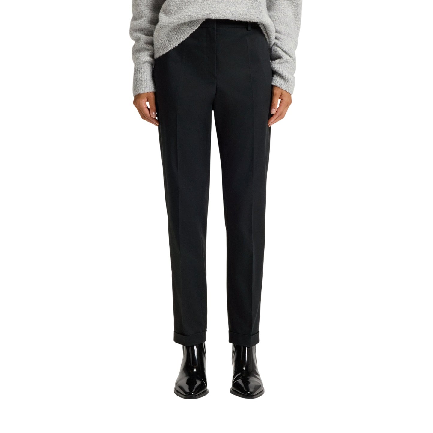 Dark Blue - Side - Boss Womens-Ladies Tachinoa Regular Chinos