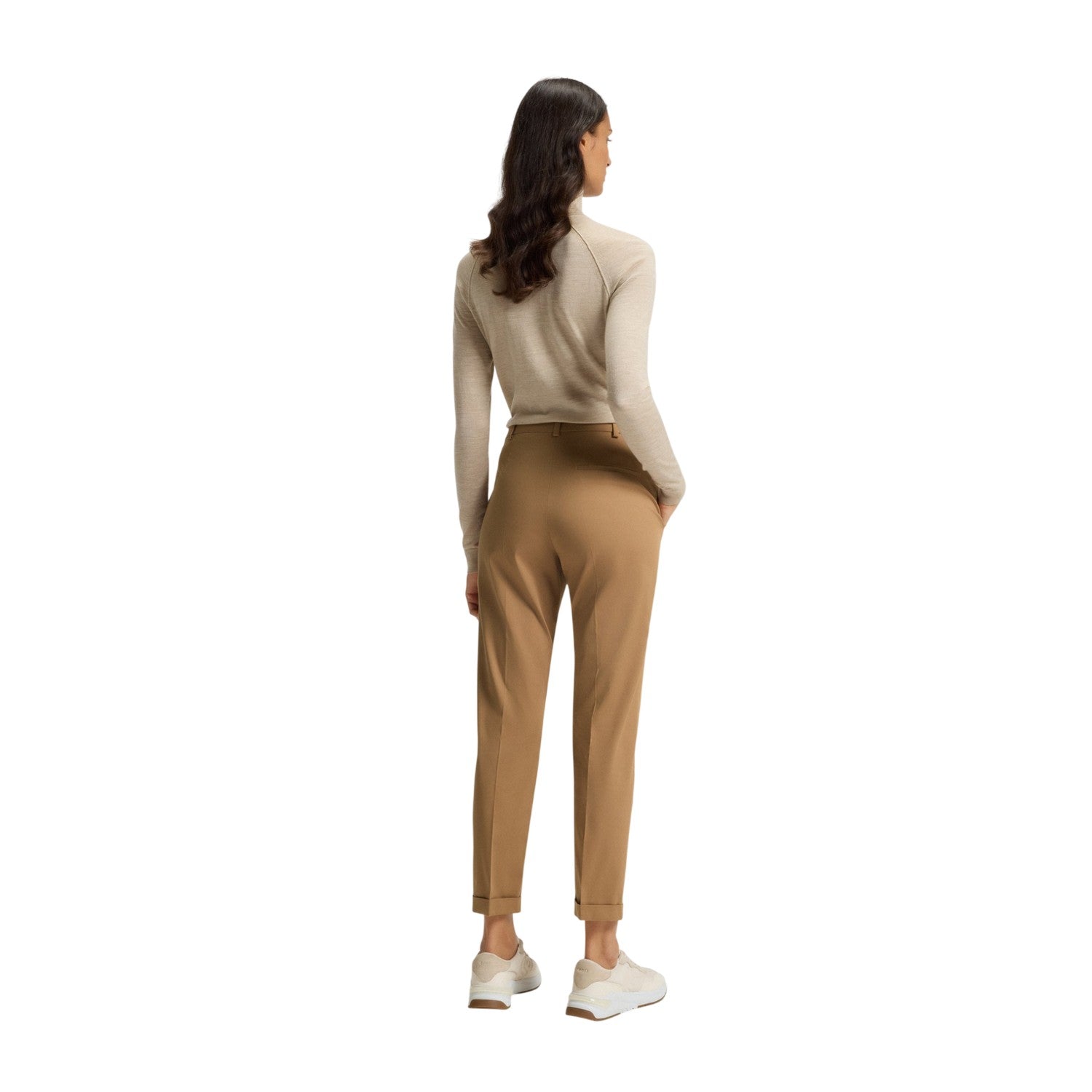 Medium Beige - Back - Boss Womens-Ladies Tachinoa Regular Chinos
