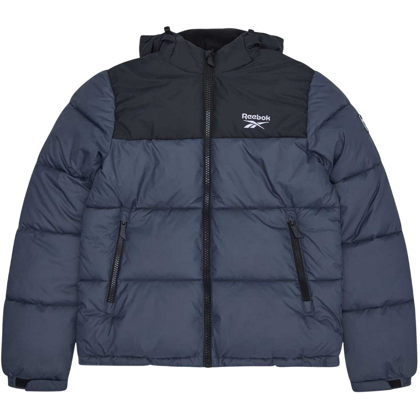 Charcoal Grey - Front - Reebok Mens Hooded Regular Puffer Jacket