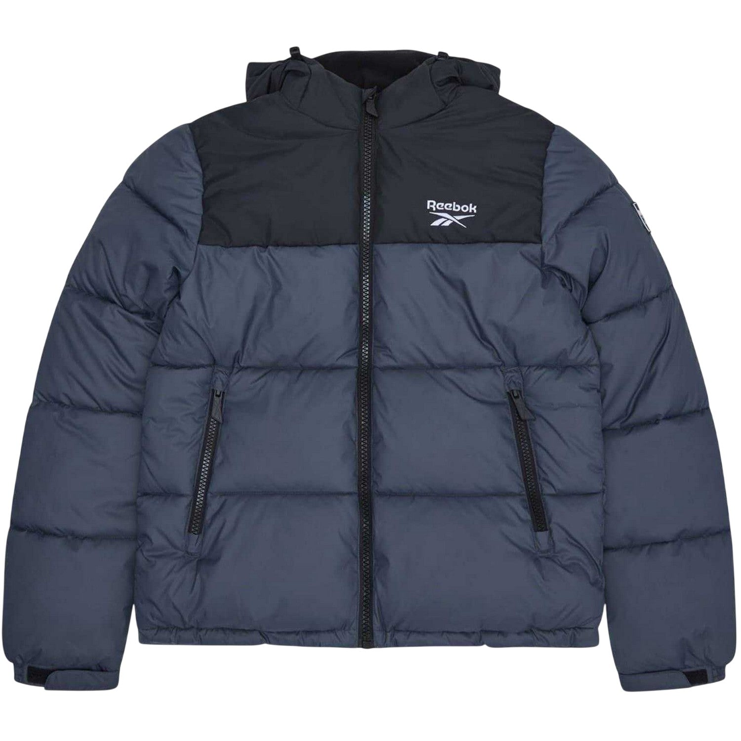 Charcoal Grey - Front - Reebok Mens Hooded Regular Puffer Jacket