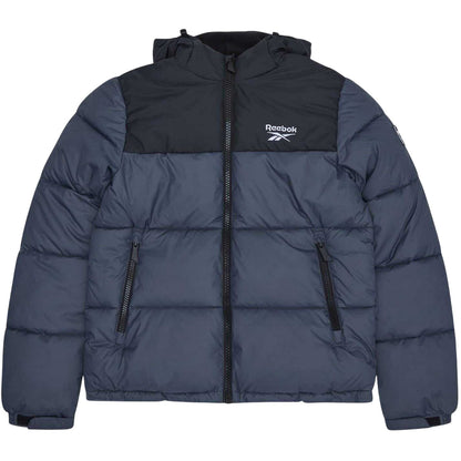 Charcoal Grey - Front - Reebok Mens Hooded Regular Puffer Jacket