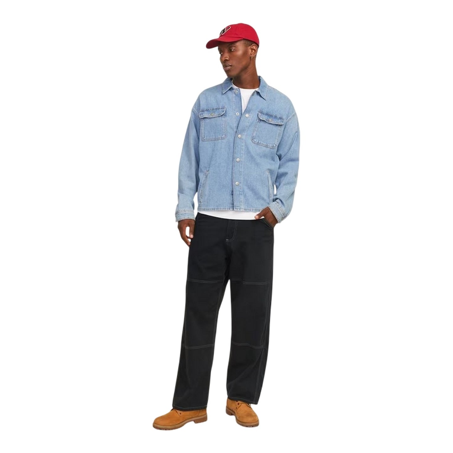 Black - Pack Shot - Jack And Jones Mens Owen Wide Leg Trousers