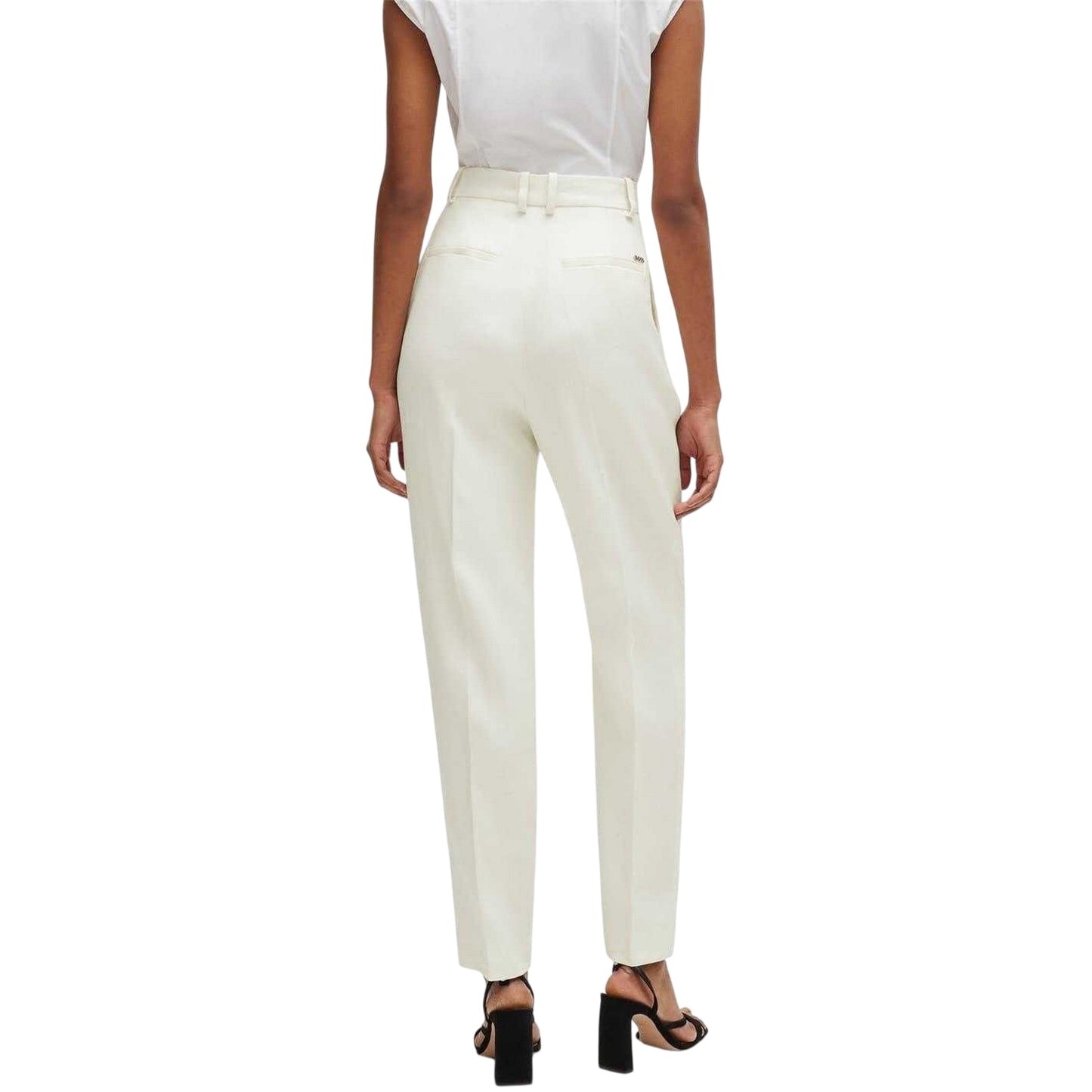 White - Back - Boss Womens-Ladies Tefike Trousers
